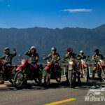 Group of riders on guided motorbike tour from Hanoi to Sapa, Vietnam